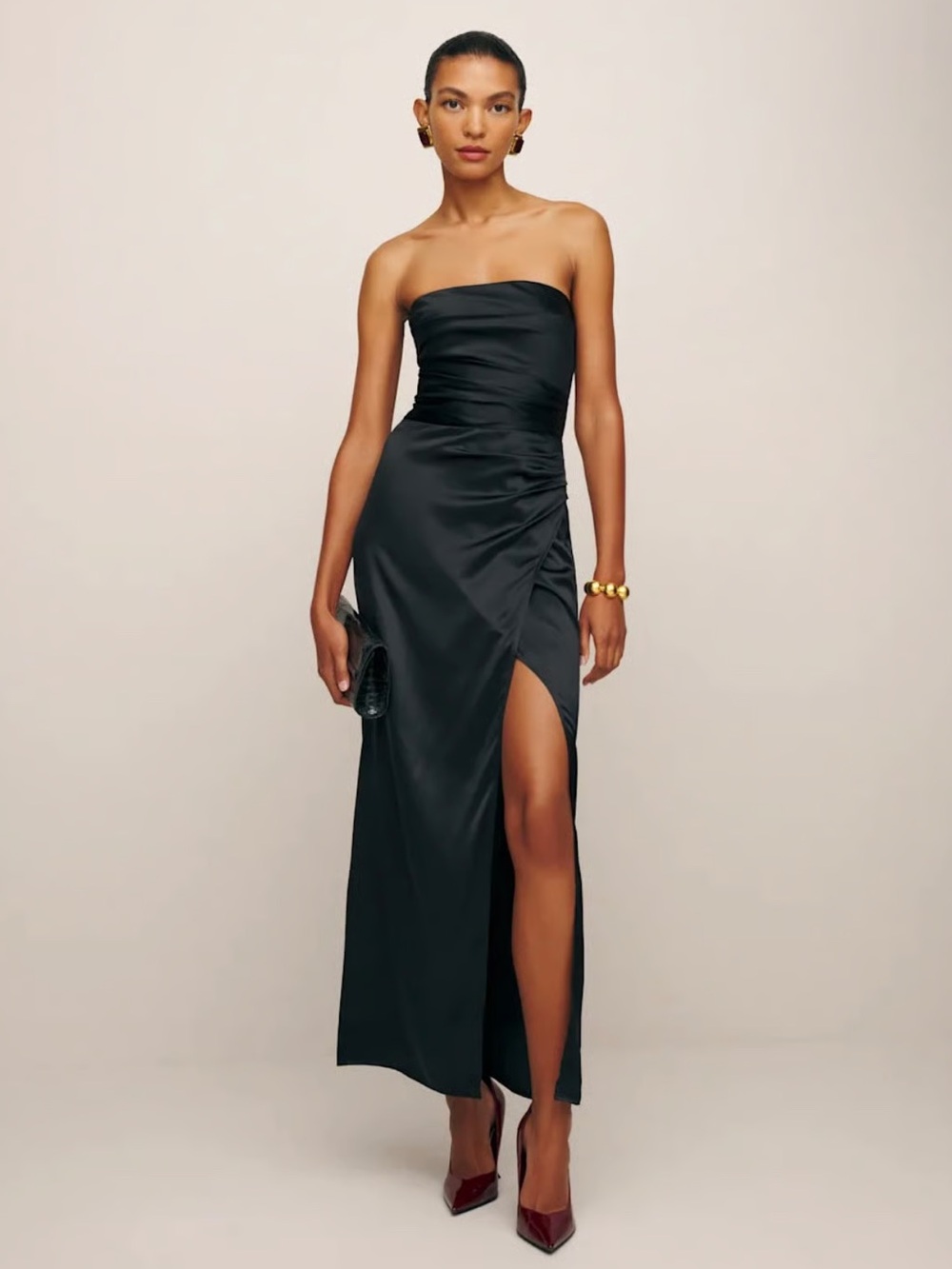 Reformation Barrow Silk Dress